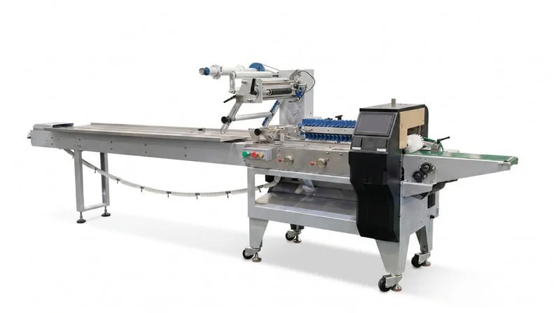 3-servo high-speed flow wrapping machine for food production